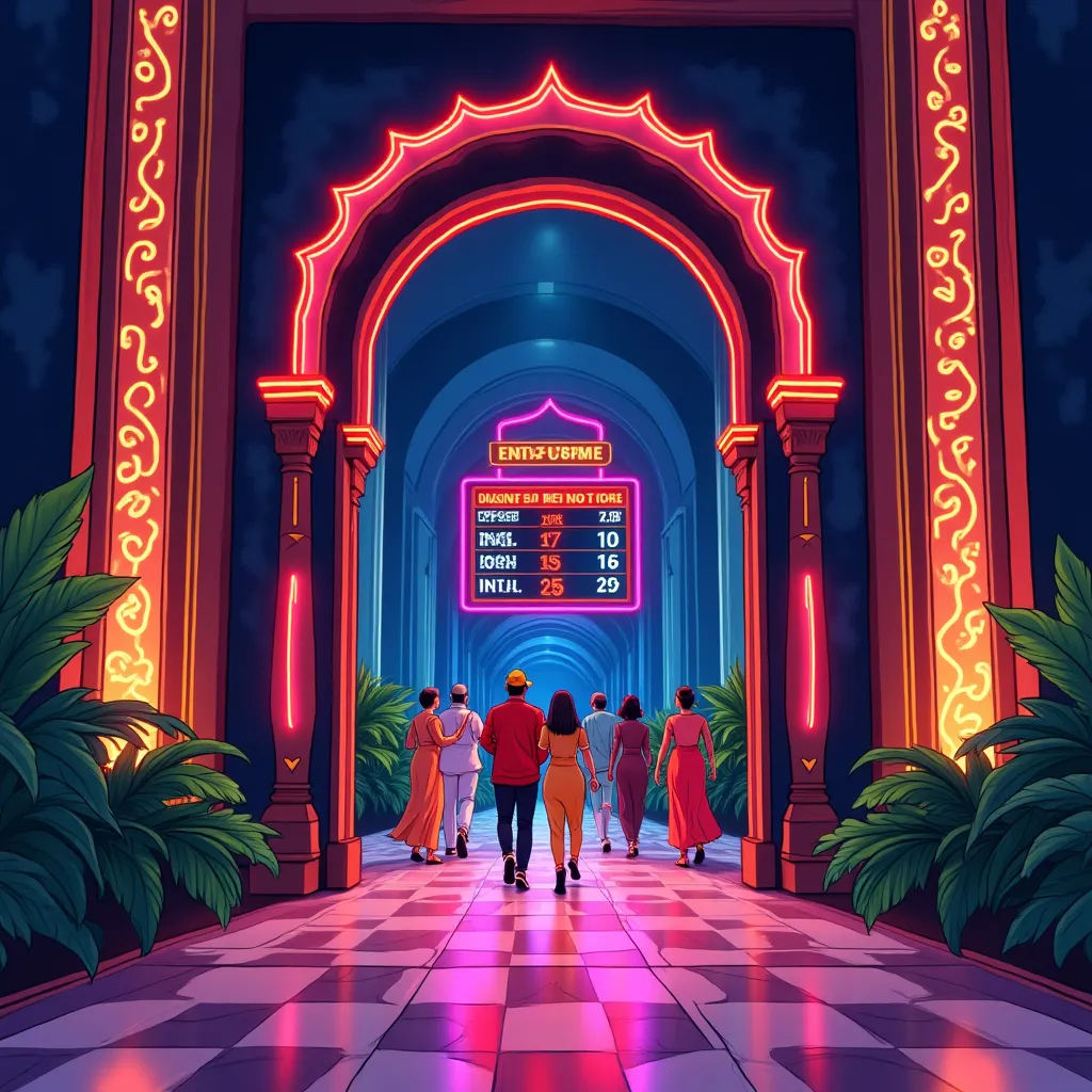 olabet Kabaddi gaming hero illustration with neon arena